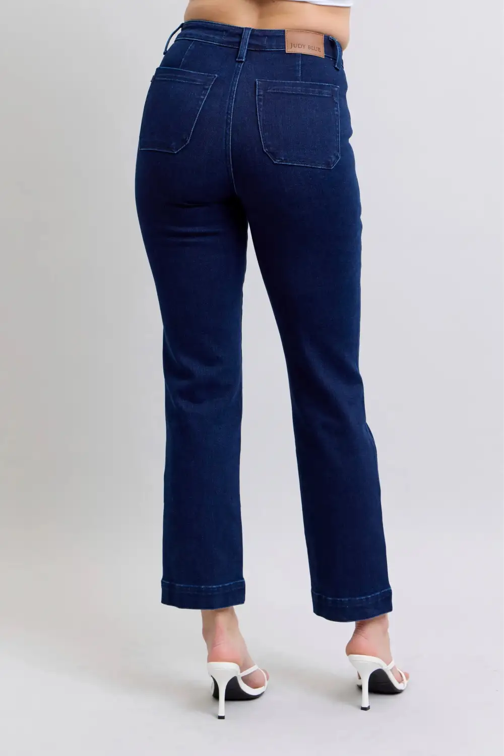 Relaxed Straight Leg Denim Jeans