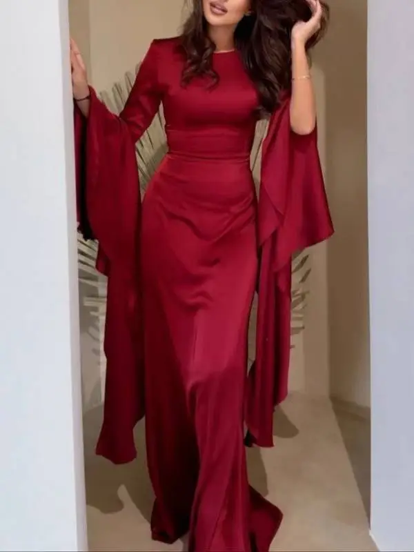 Resort Ruffle Sleeve Maxi Dress