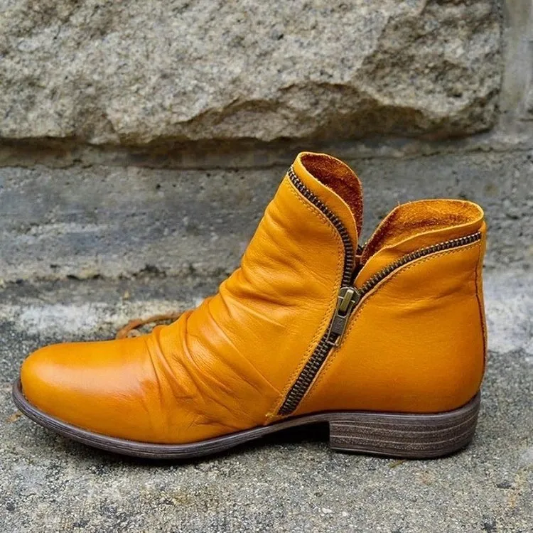  Side Zipper Ankle Boots Apparel
