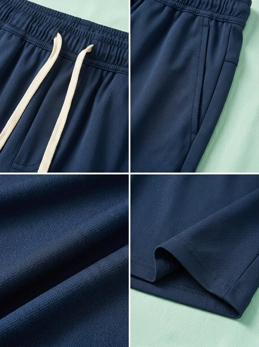 Athletic Ice-Silk Elastic-Waist Stretch Shorts