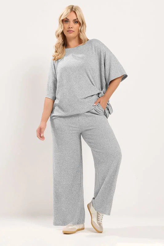 Grey Tie Waist Trousers detail 1