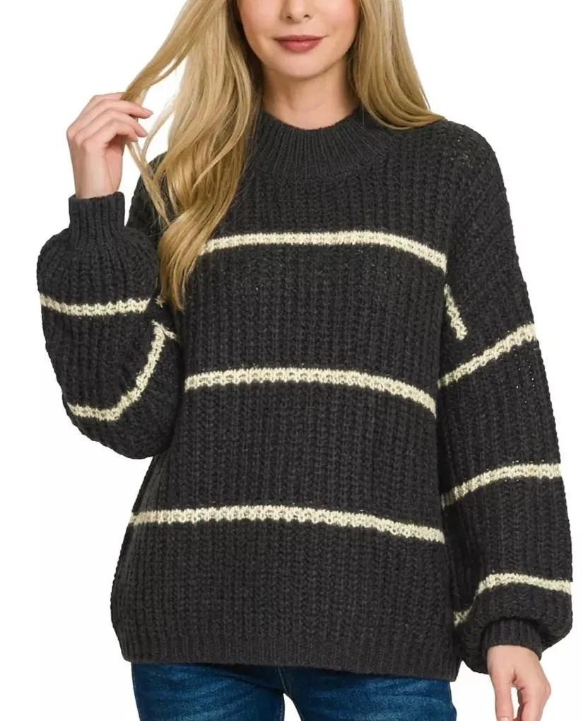 Classic Oversize Striped Sweater