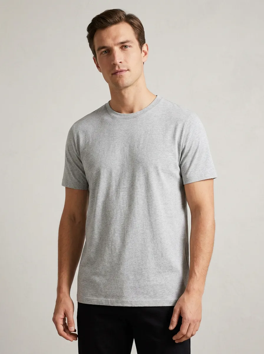 Open-Range Minimalist Men's Cotton Crew Neck T-Shirt