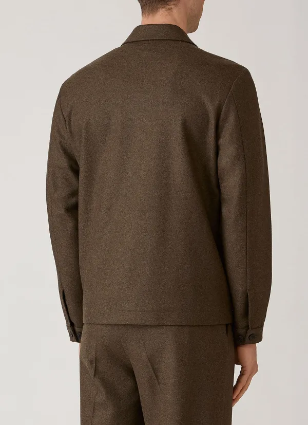 Refined Boiled Wool Harrington Jacket