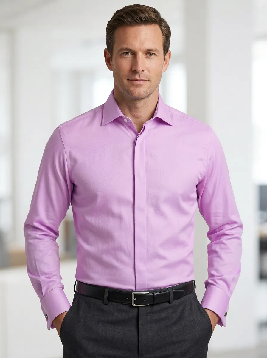 Men's Timeless Solid Dress Shirt