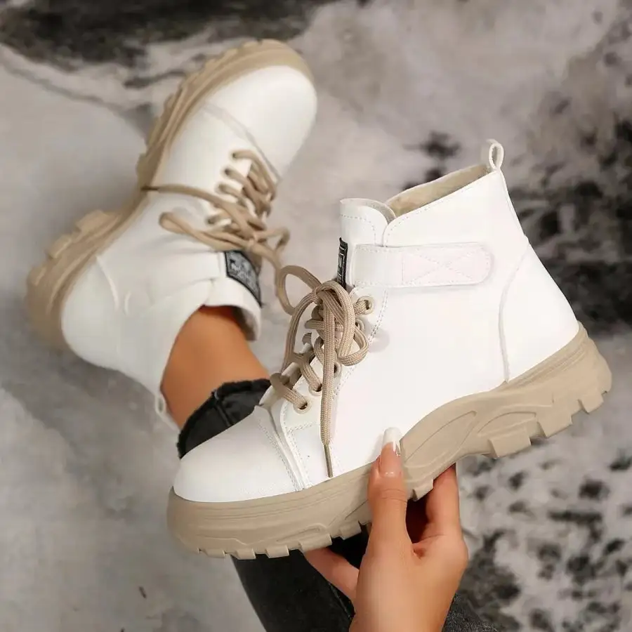 Refined Lace Up Platform Combat Boots