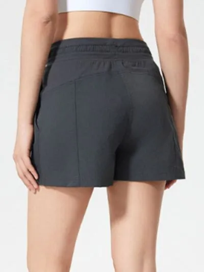 Drawstring Active Shorts With Pockets