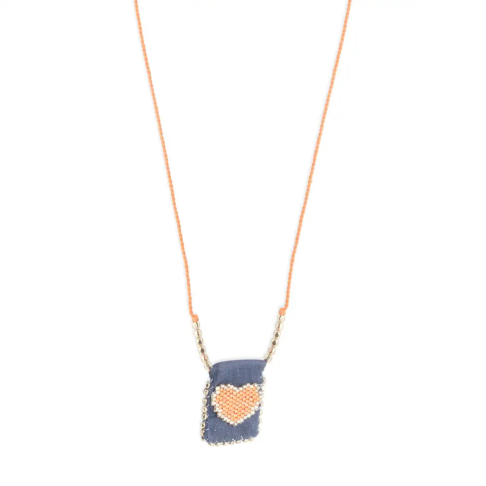 Heart Accent Handcrafted Look Necklace