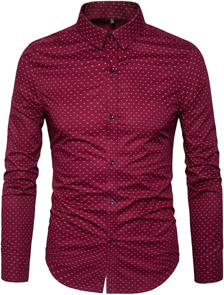 Polka Dot Long Sleeve Casual Shirt