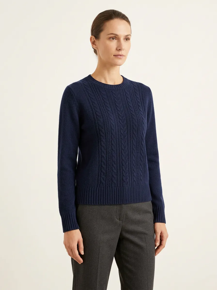 Women's Cable Knit Patterned Sweater