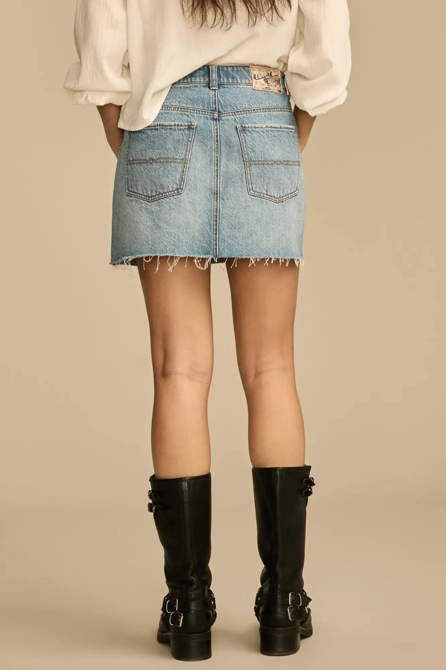 Denim Wester Midi Skirt