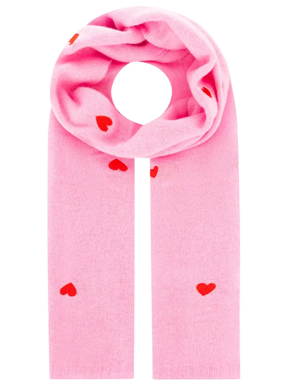 Soft Structured Cashmere Heart Pattern Fashion Scarf