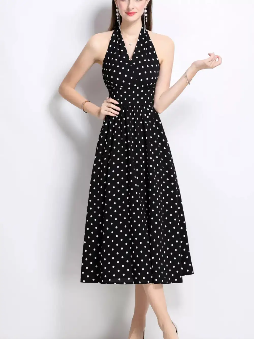 Polka Dot Midi Dress