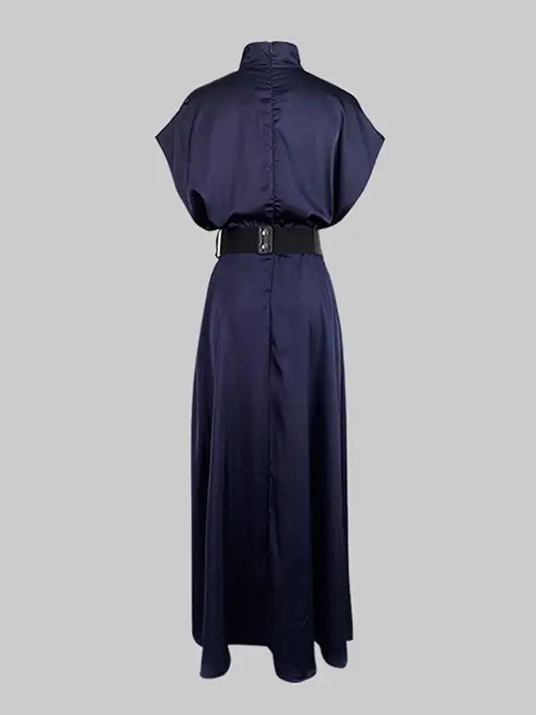 Raglan Sleeve Neck Maxi Dress