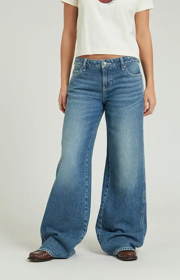 PacSun Casey Low Rise Baggy Jeans Medium Indigo