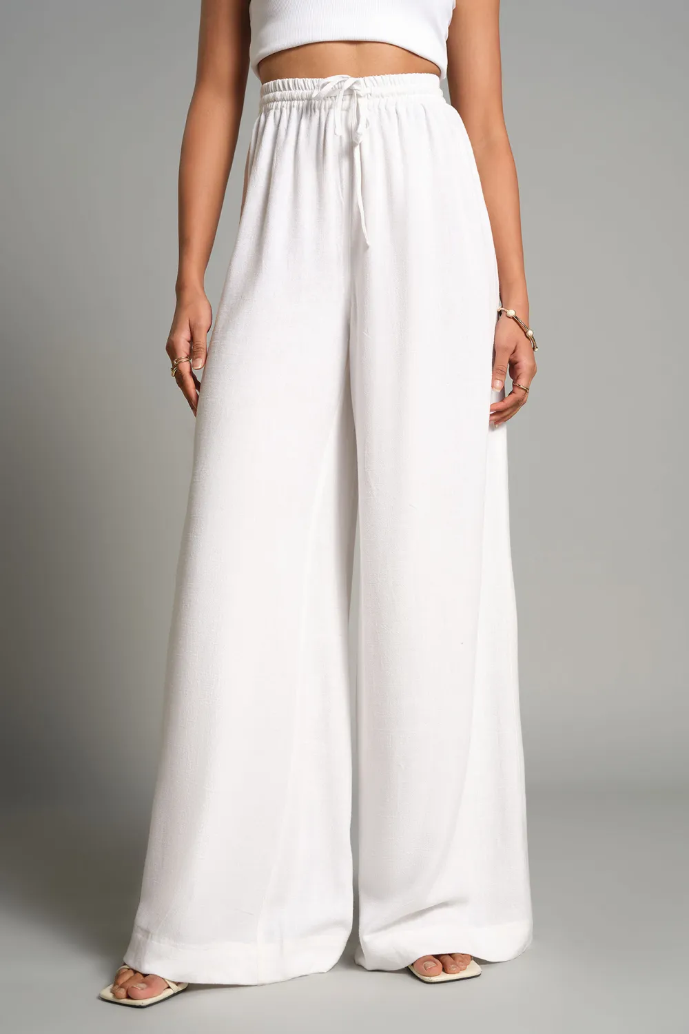Casual Style Wide-Leg Pants