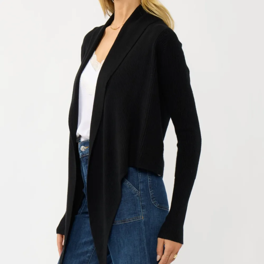 Waffle Knit Tie Front Cardigan