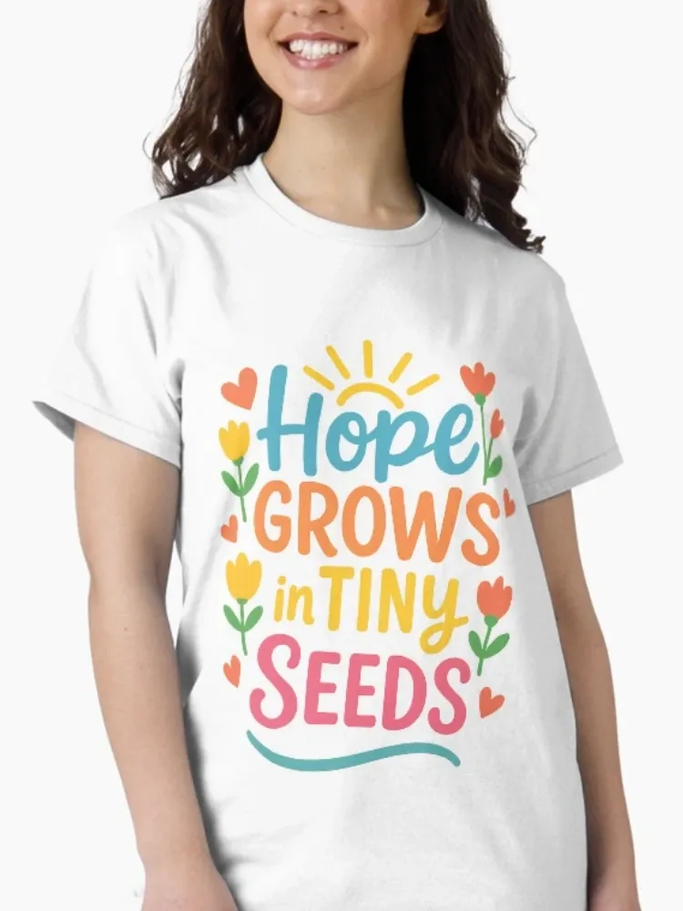 Women's colorful letter pattern round-neck short-sleeved T-shirt