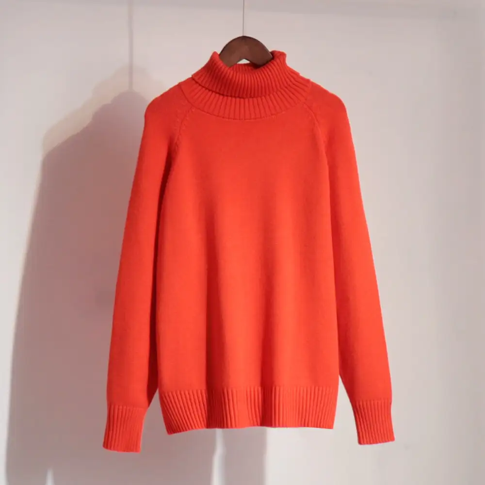 Detail-Rich Women's Knit High-Neck Relaxed Sweater