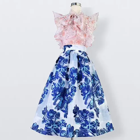 Refined Comfort Everyday Casual Embroidered Skirt