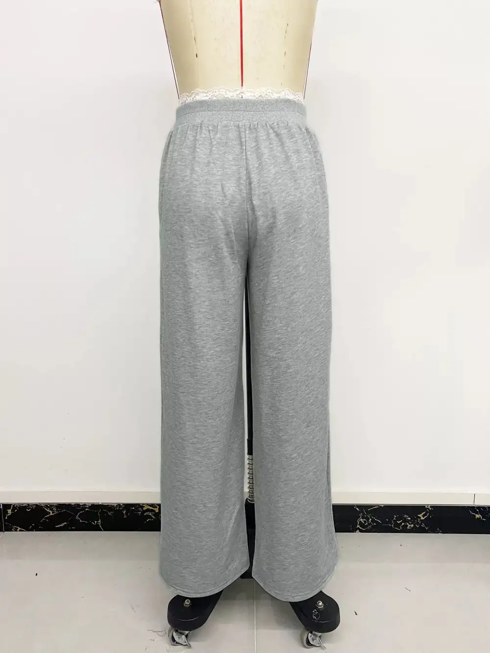 Lace Detail Wide Leg Pants