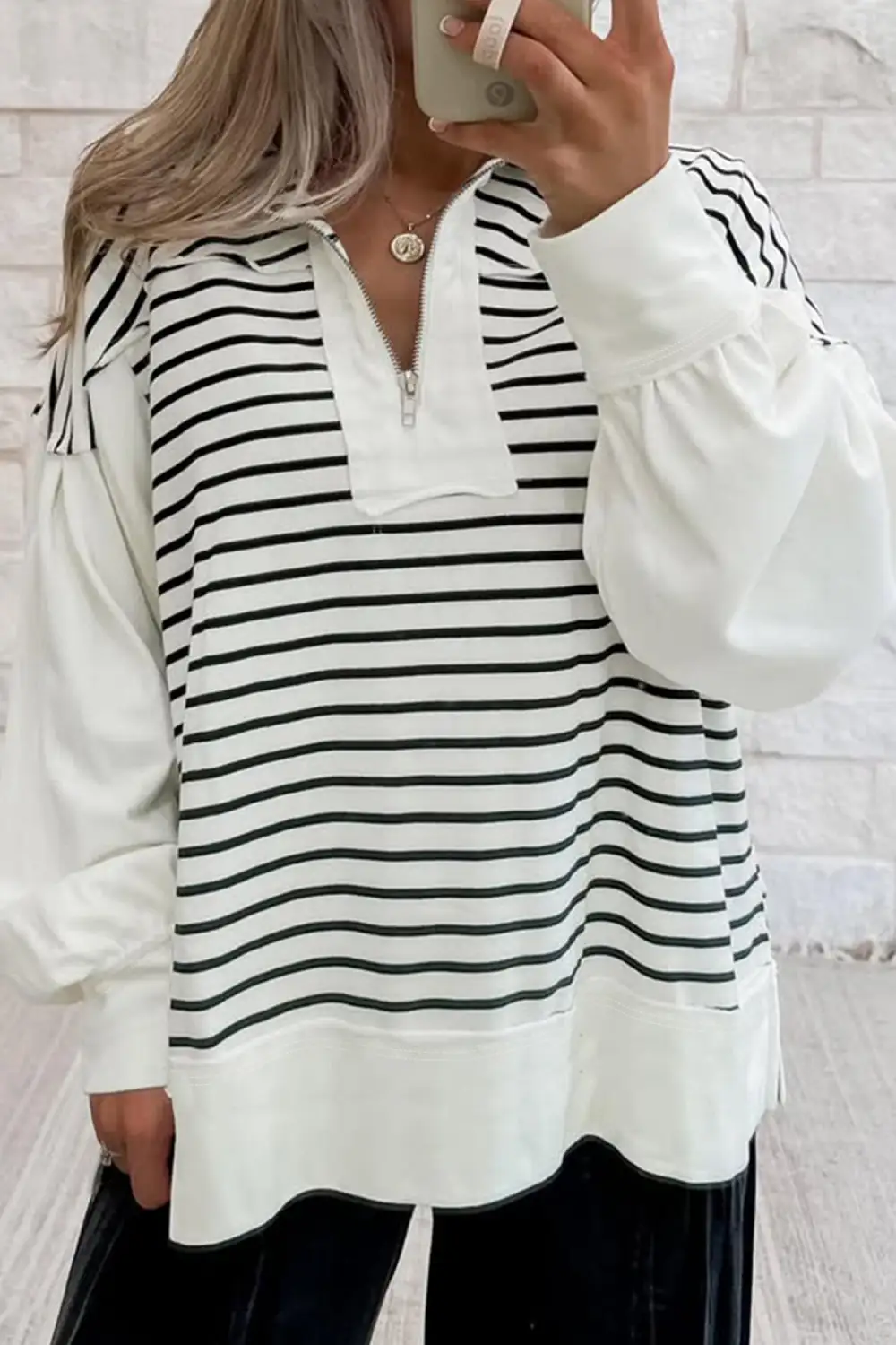 Refined Striped Long Sleeve Top