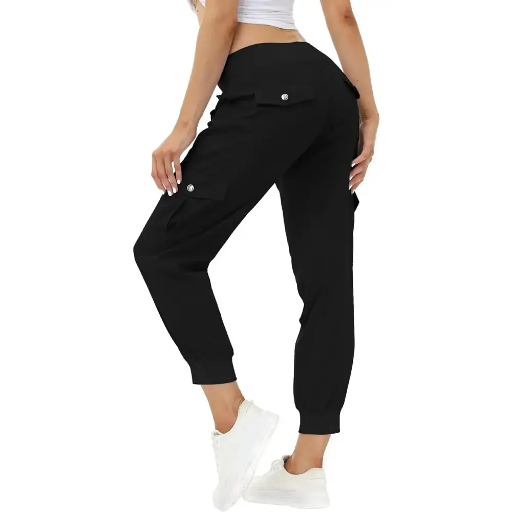 Women's Lightweight Hiking Cargo Pant Elastic Waist 6 Pockets Quick Dry Jogger