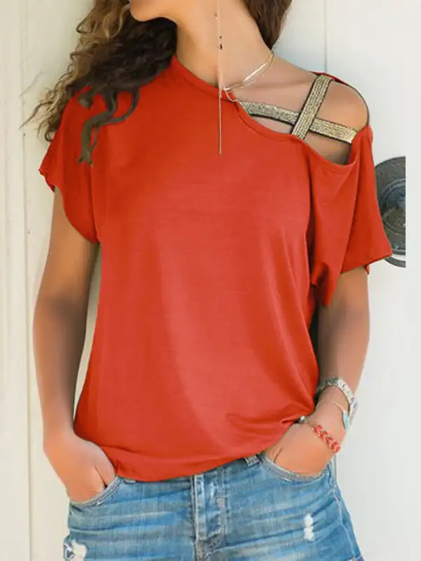 Refined Short-Sleeve Knit T-Shirt