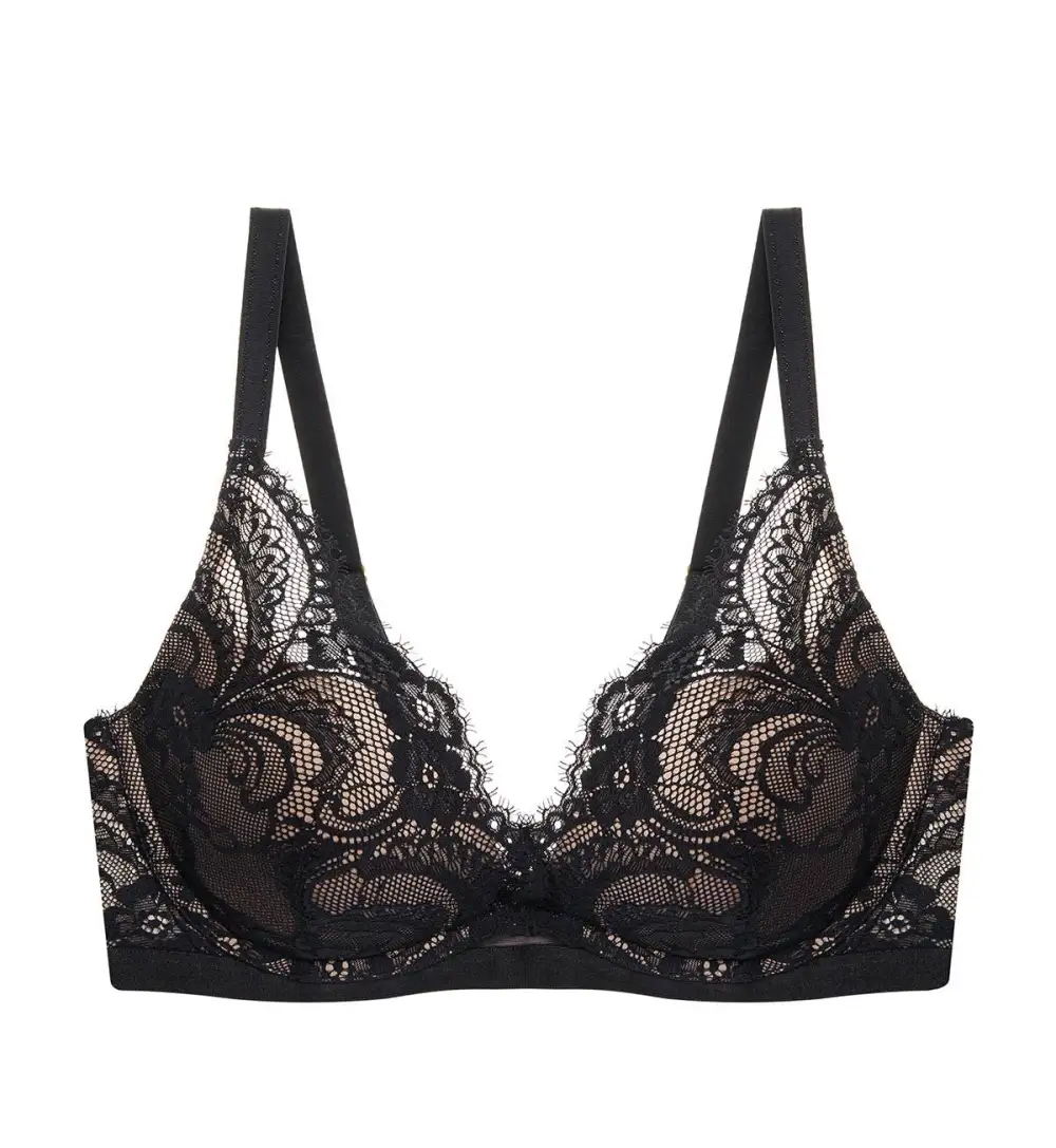 Women's Polished Wired Push-Up Lace Lightweight Bra