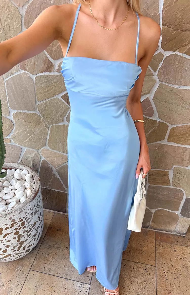 Simple Satin Maxi Dress