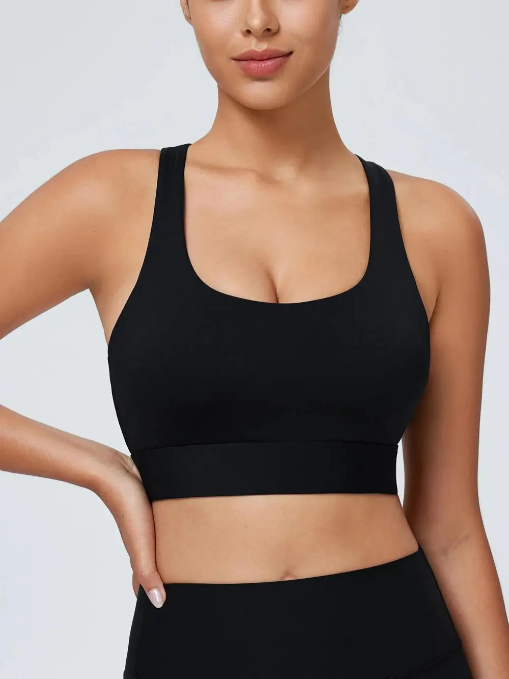Women's Sport Bras 3 Row Adjustable Hook-eye Closure Criss-Cross Back Workout Bras