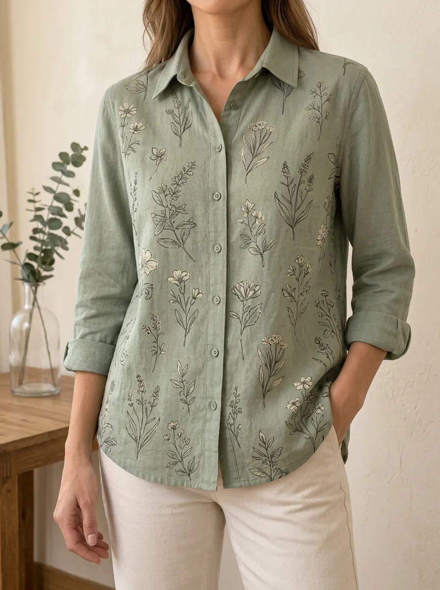 Women's Botanical Nature Lover Wildflower Wilderness Shirt