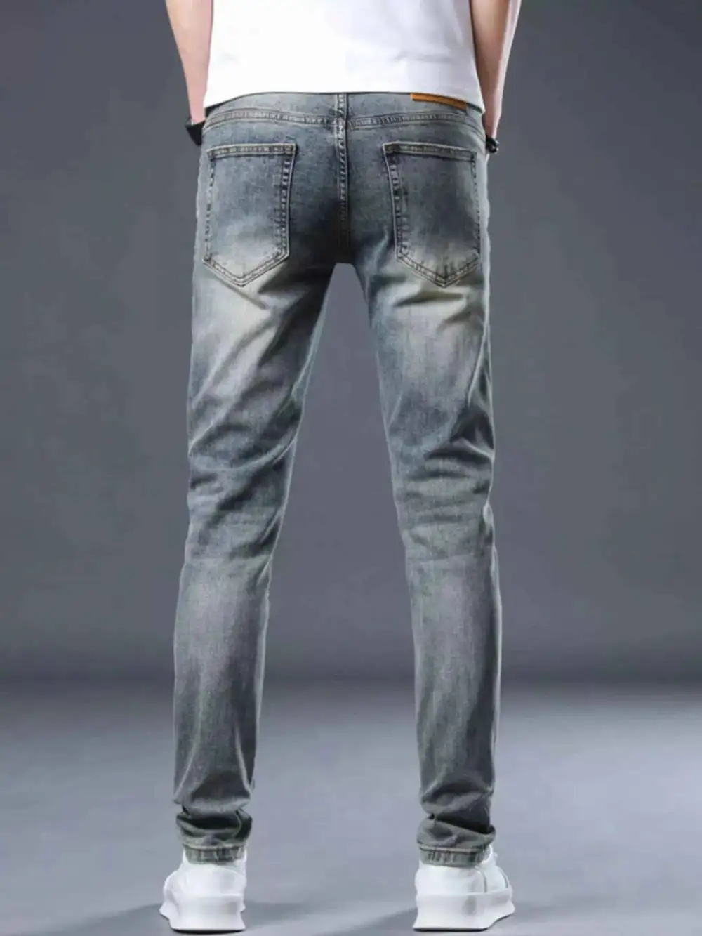 Relaxed Distressed Slim Fit Jeans