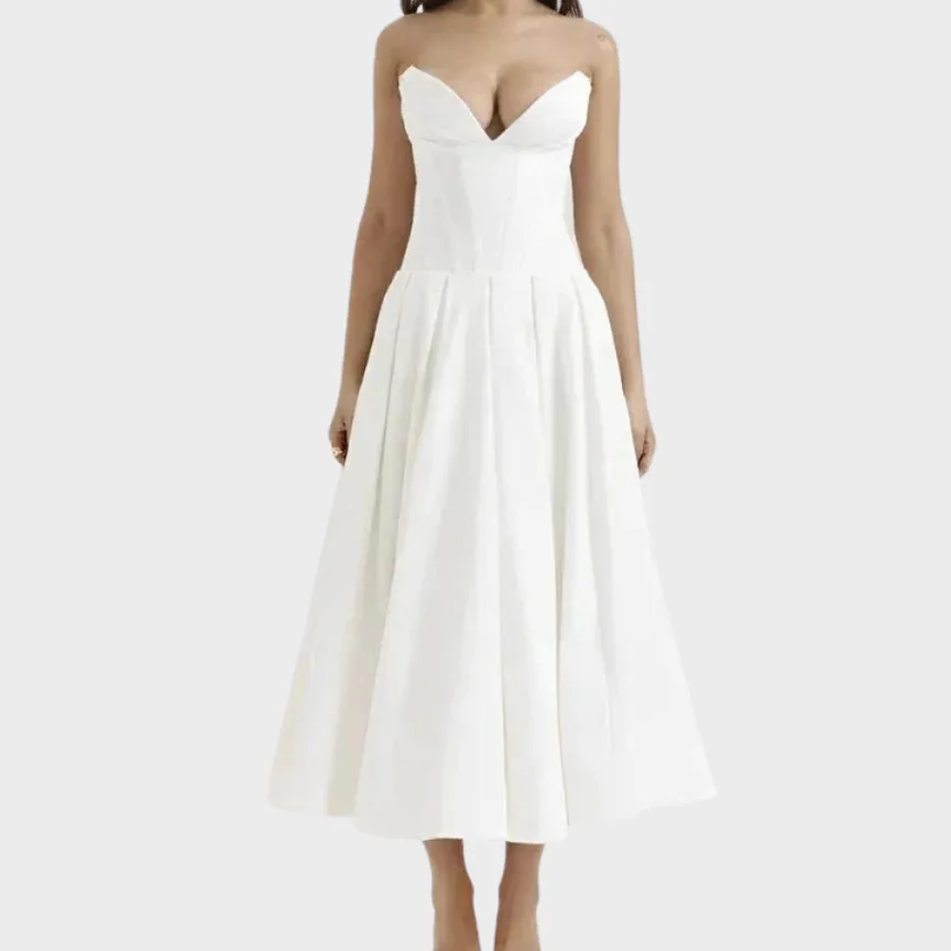 Cotton Flowing Midi Dress