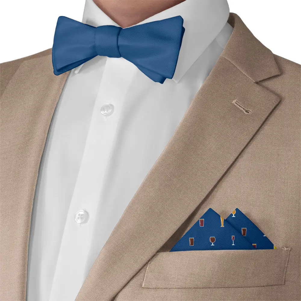 Polished Clean Novelty Food And Drink Motif Pocket Square