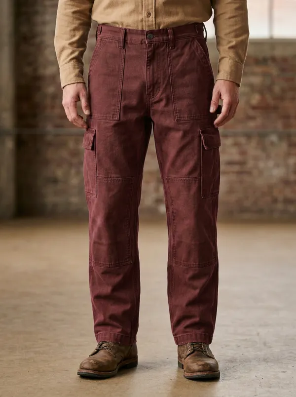 Men's Relaxed Canvas Rugged Cargo Pants