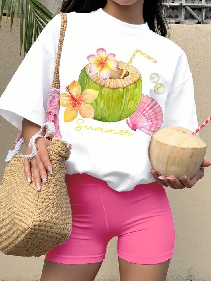 Coconut Graphic Cotton Tee