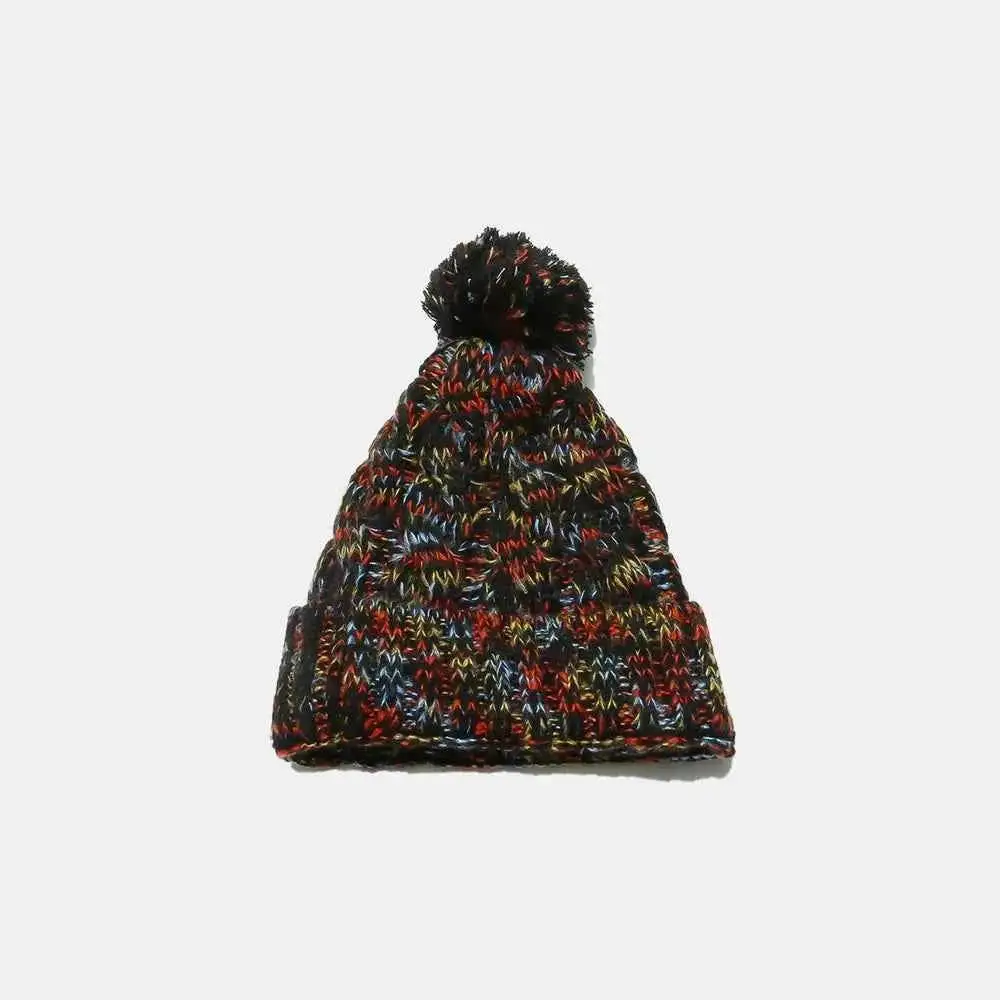 Contrast Cable Knit Hat