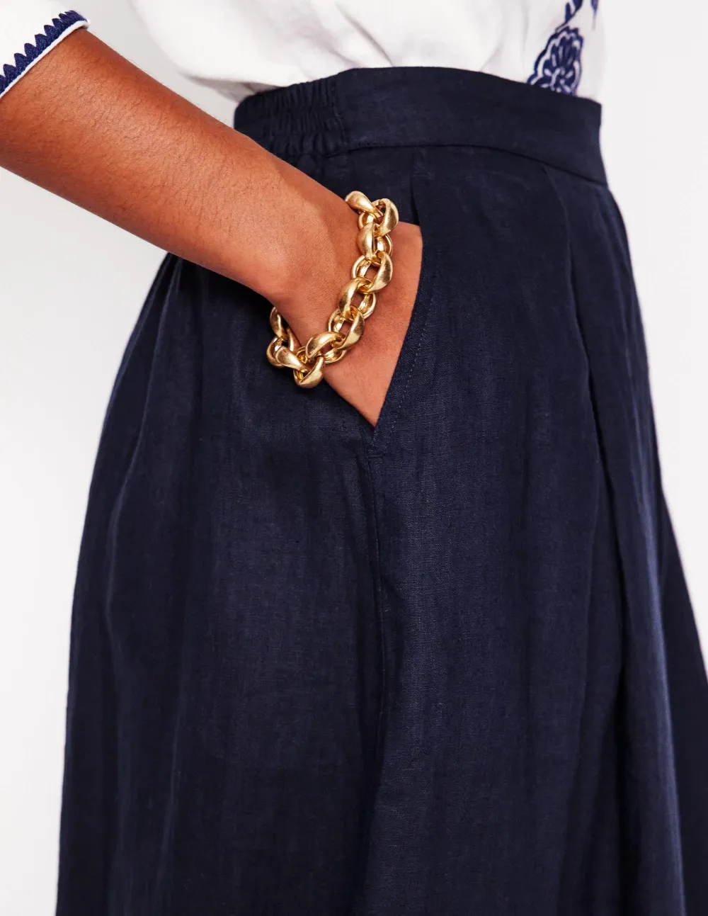Verity Linen Midi Skirt