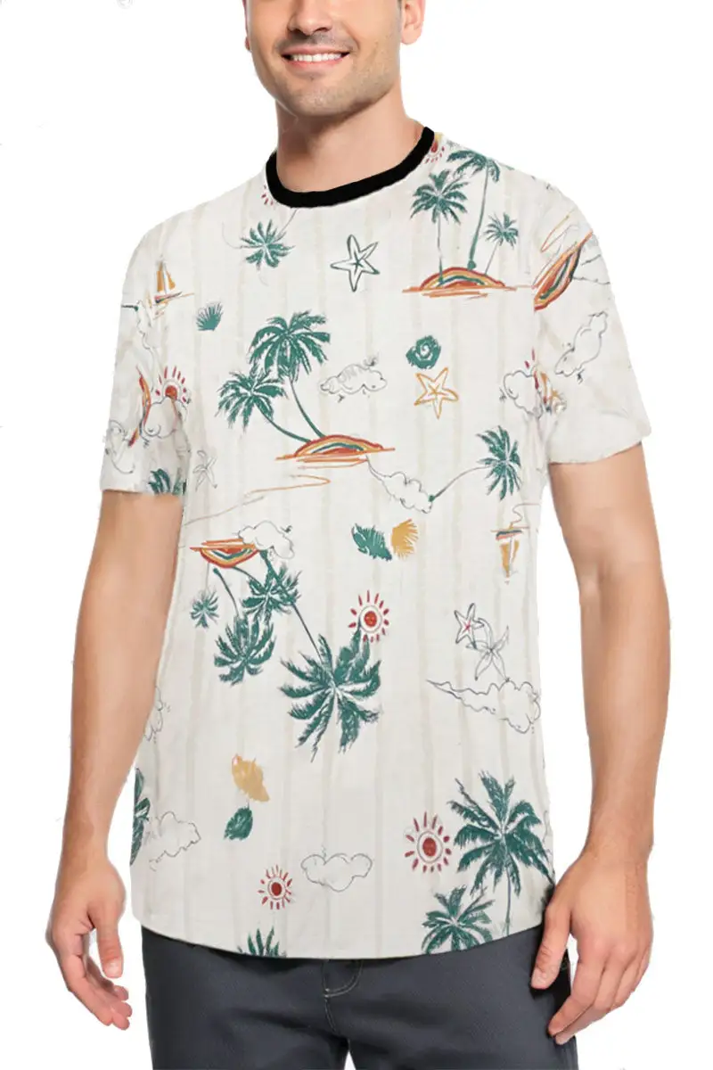 Pin Stripe Bay Print