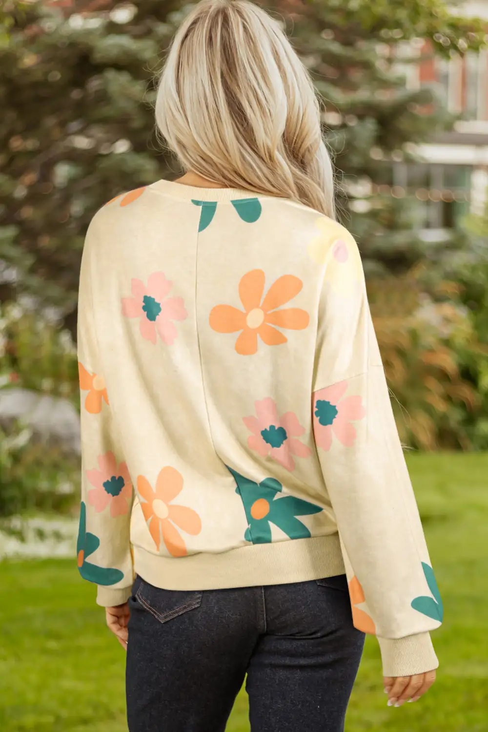 Floral Mineral Wash Sweatshirt
