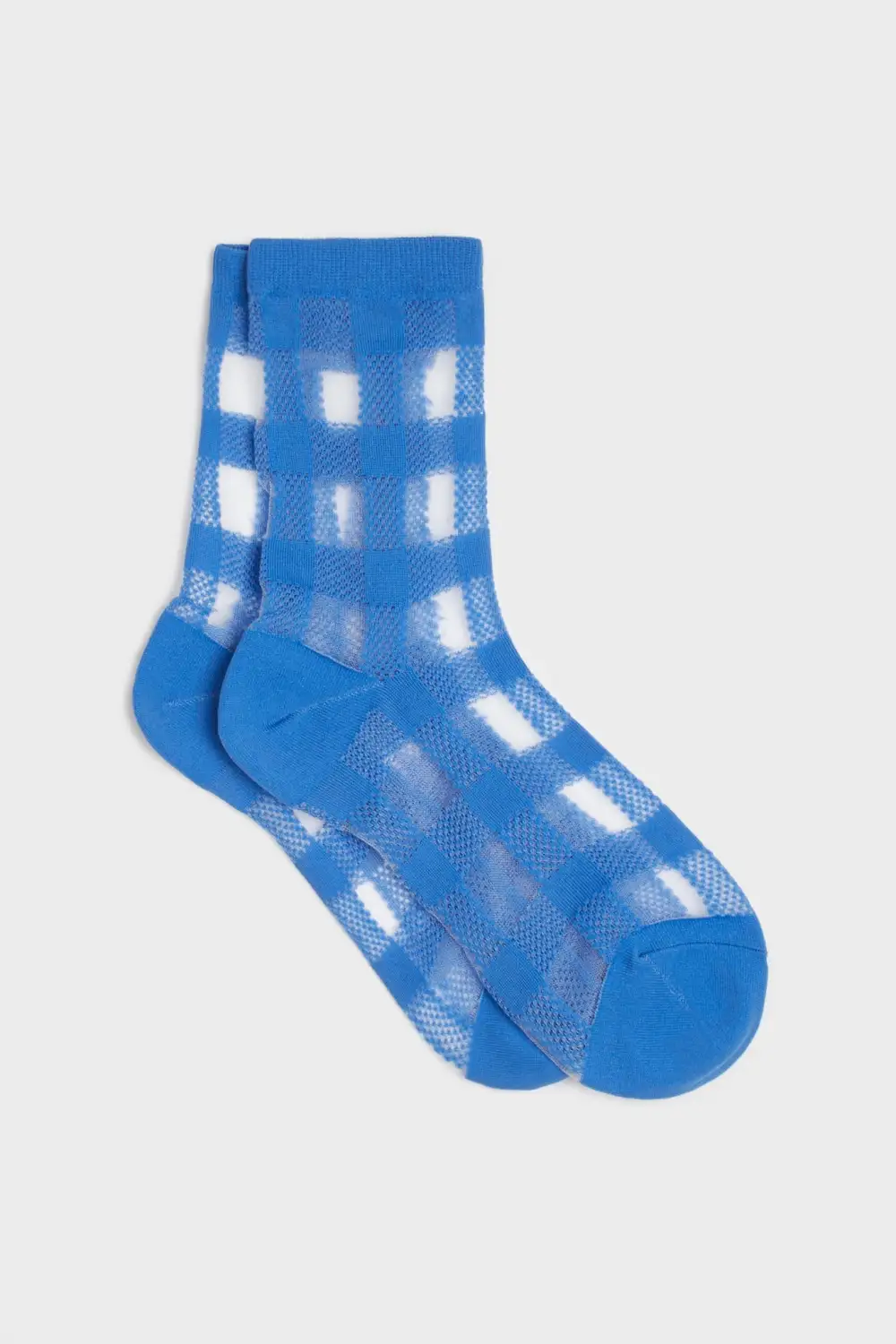 Sheer Gingham Check Socks