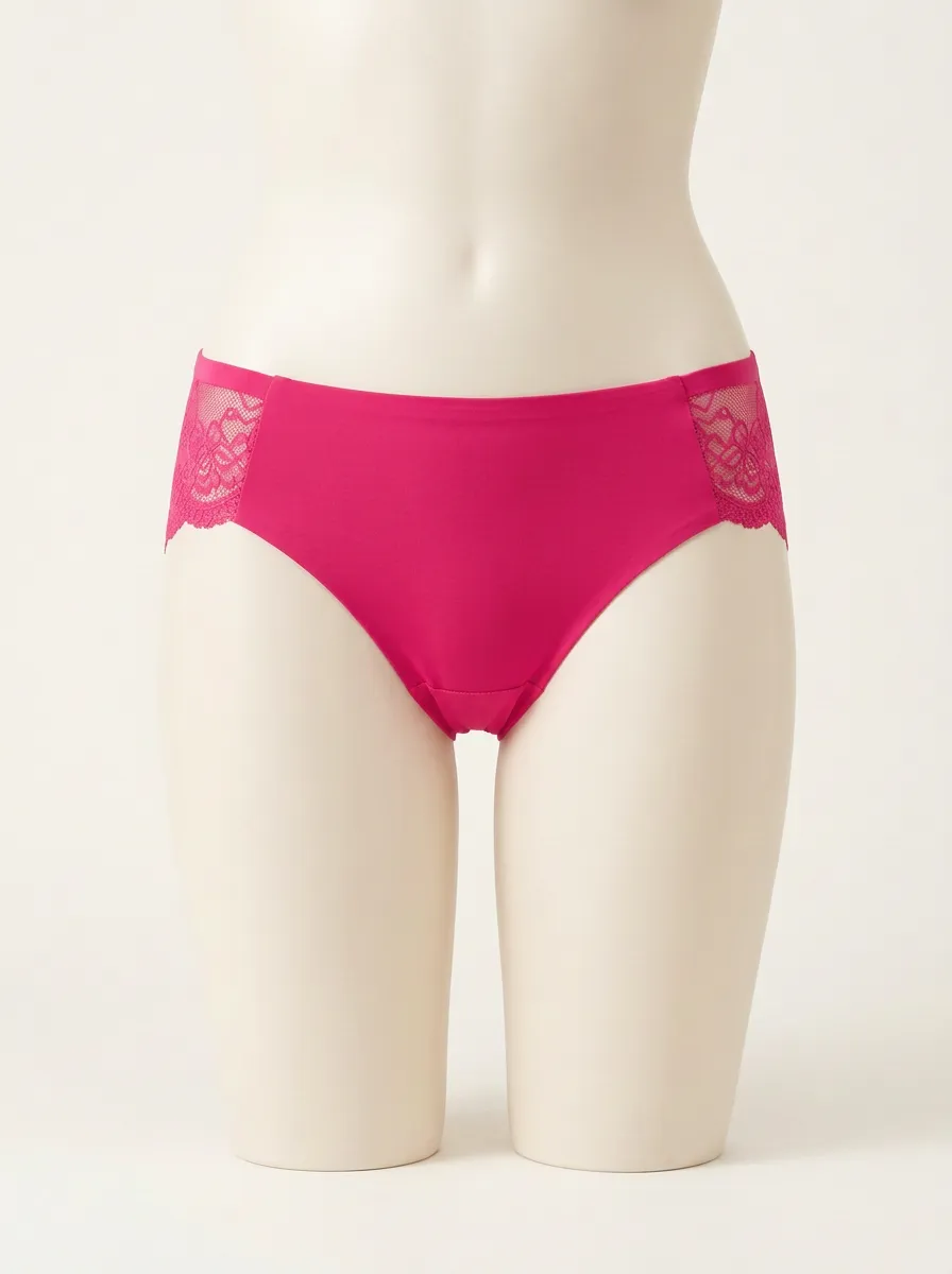 Refined Floral-Lace Lace-Trimmed Panties