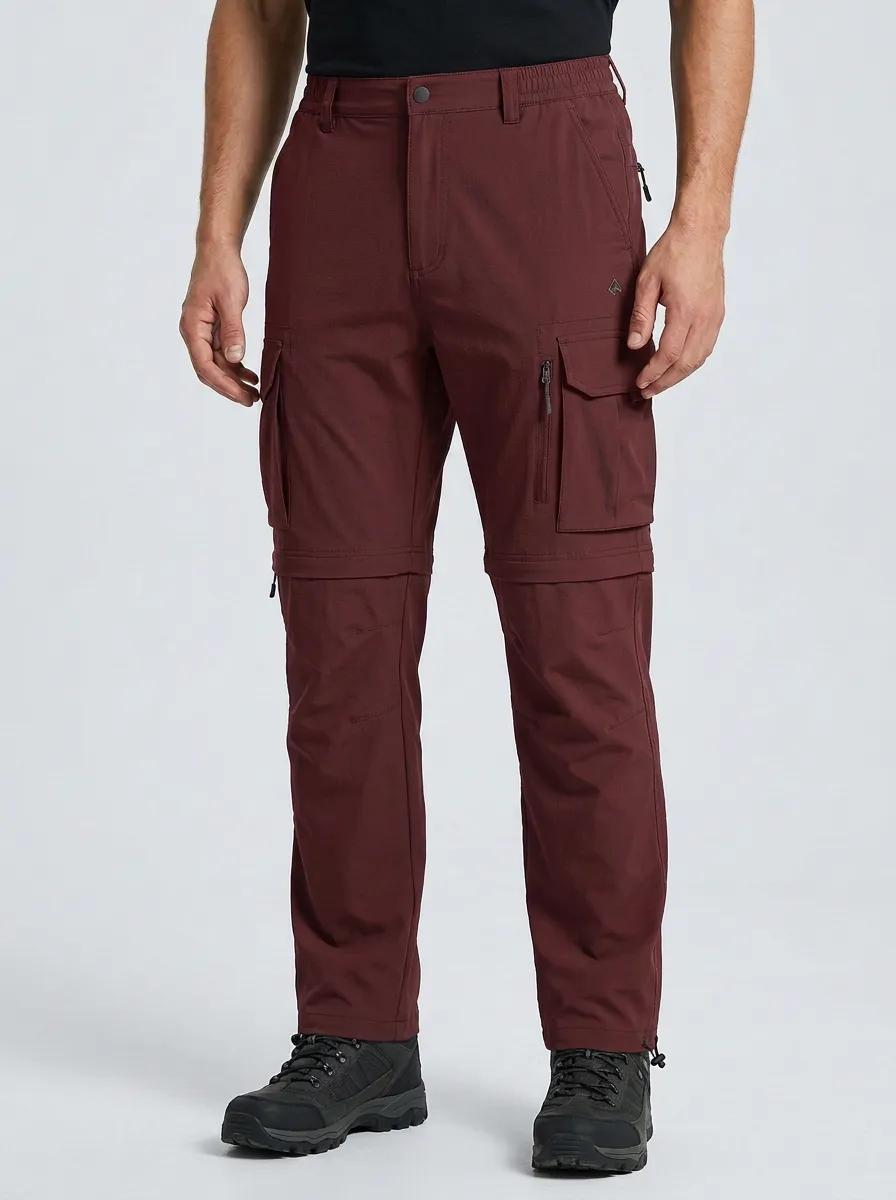 Men's Expedition Active Multi-Pocket Waterproof Zip-Off Tactical Cargo Pants