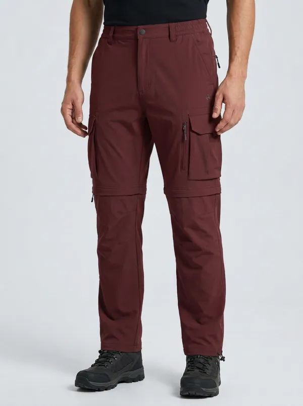 Men's Expedition Active Multi-Pocket Waterproof Zip-Off Tactical Cargo Pants