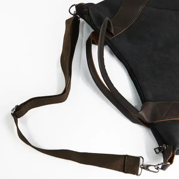 High-End Canvas Commuter Handbag Medium Large Capacity