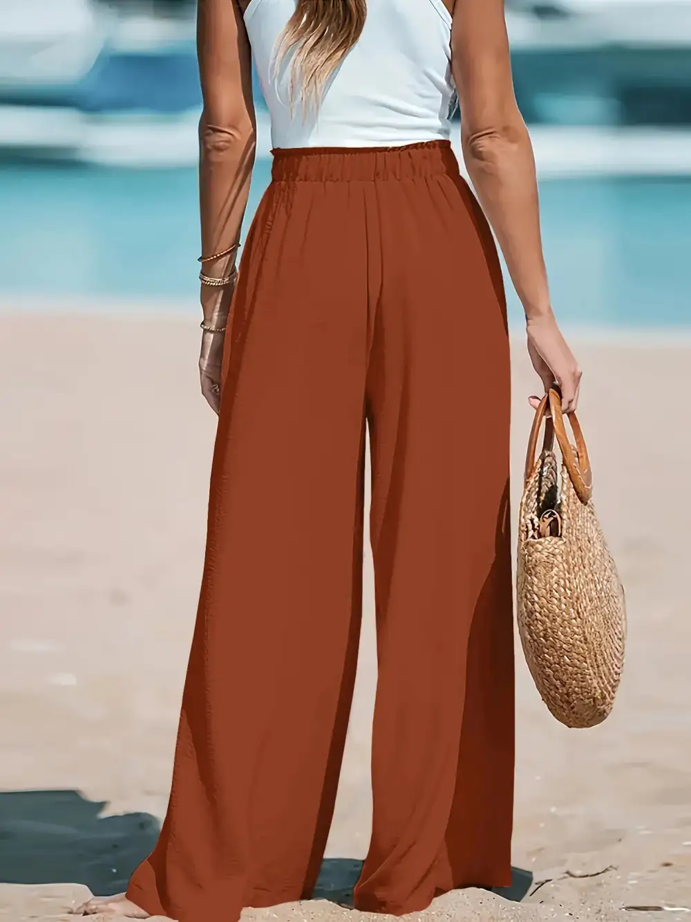 Wide Leg Drawstring Everyday Versatile Pants