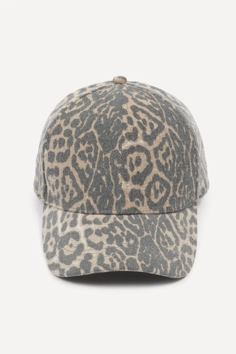 Leopard Print Washed Baseball Cap