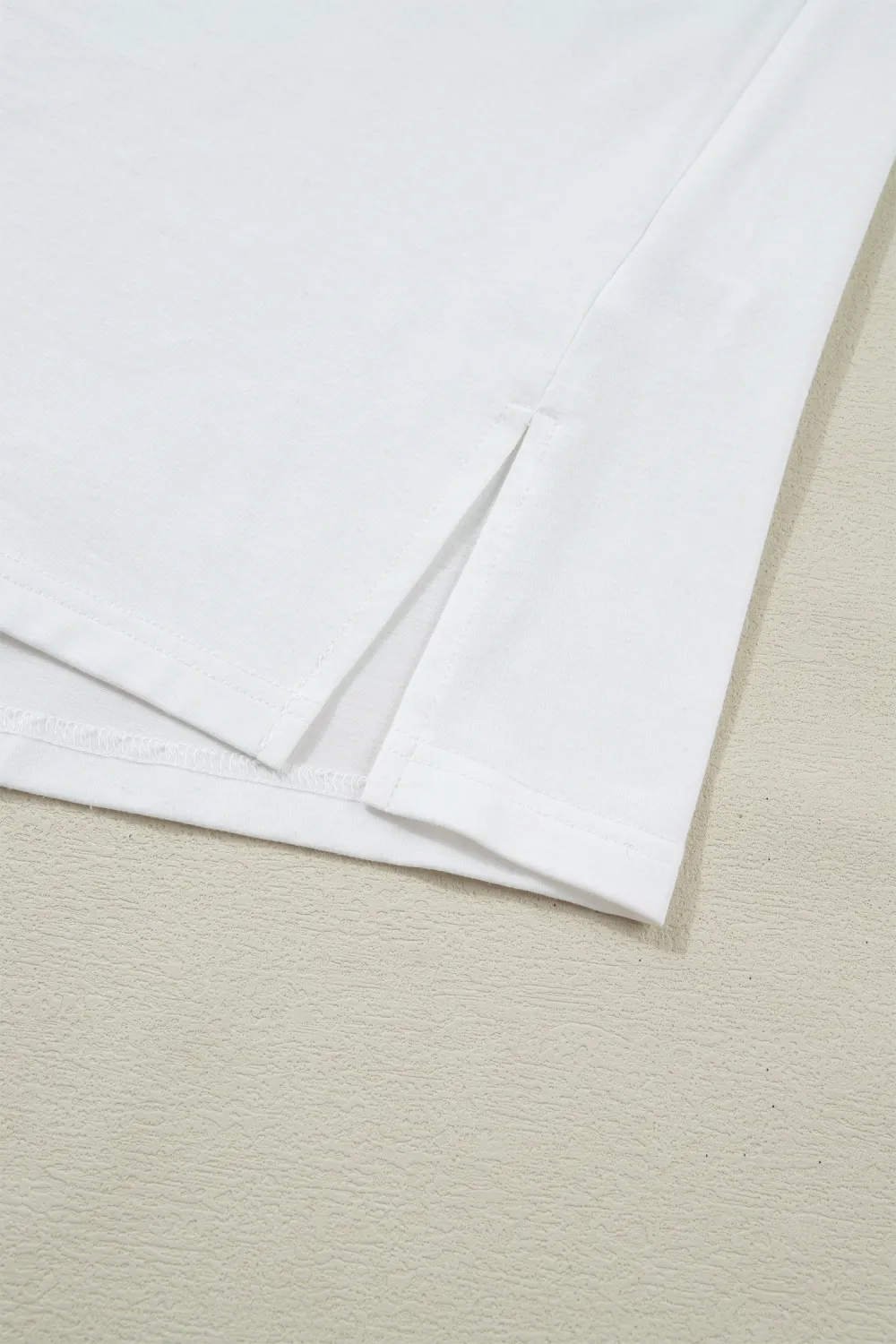 White Striped Block Patchwork Polo Tee