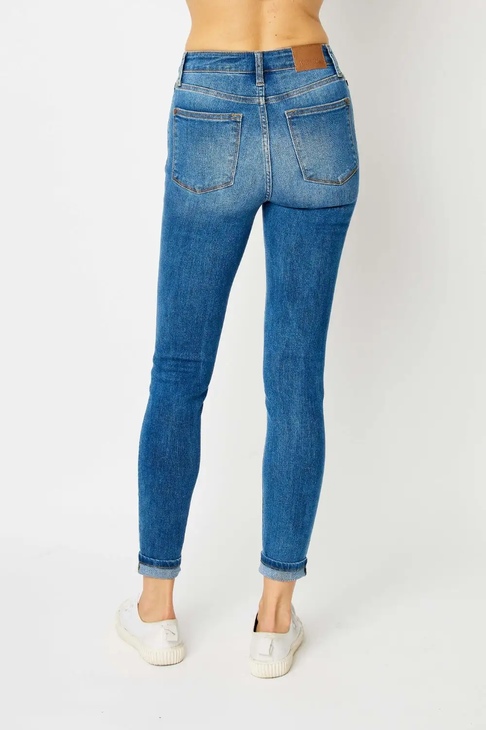 Low Rise Cuffed Hem Skinny Jeans
